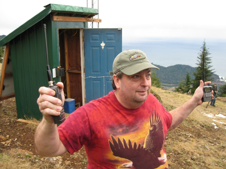 Ken tests the link radio